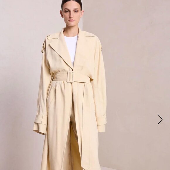 ALC Kingston Oversized Trench Linen Blend Small ** modified - Picture 1 of 5